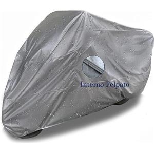 Generic Telo Coprimoto Felpato Telo per Moto Scooter Motocicli Impermeabile in Nylon resistente ad acqua/polvere/pioggia/vento/foglie Taglia XL 246x104x127 cm