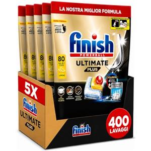 Finish Ultimate PLUS Pastiglie Lavastoviglie al Limone (400 capsule)