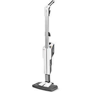Polti Vaporetto SV610 Style, Scopa a Vapore con Pulitore Portatile Integrato, Potenza Max 1500 W, 15 Accessori, Filtro Anti Calcare, Autonomia Illimitata, Parking Verticale, Bianco e Grigio