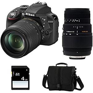 Nikon D3300 + 18-105 VR + SIGMA 70-300 DG MACRO + SD 4GB