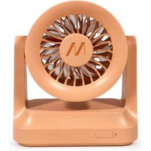 Muitomas Ventilatore da Scrivania Ricaricabile USB-C, Mini Ventilatore da Tavolo Silenzioso, Ventola USB-C Compatta con Batteria, Ideale per Ufficio, Casa e Studio, Peach Fuzz