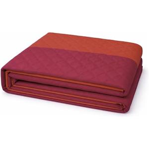 VKZ Trapuntino Matrimoniale Leggero, Piumino Estivo per Letto Matrimoniale, Trapunta Leggera Primaverile ed Estiva, Coperta Trapuntata,Bordeaux/rosso