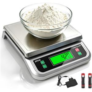 LICHUXIN Bilancia da Cucina Digitale 40kg Acciaio Inossidabile con 6 unità