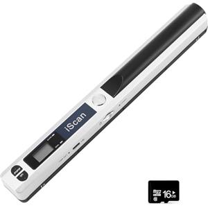 AOZBZ Scanner Per Documenti Portatile, 900 Dpi, Scanner di Immagini USB A4 a Colori, Scanner Portatile Per Foto, Scansione Pratica (Micro Bisogno di Schede SD/TF) (Bianco Con scheda di memoria)