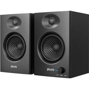 OHAYO 60W Casse PC, Bluetooth 5.3, Ingressi Multipli USB/RCA/AUX - Casse attive Stereo 2.0 per Gaming PC, Intrattenimento Audio-Video, Musica, DJ e Giradischi, 1 Coppia