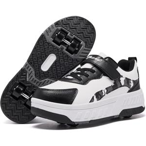 YINGCSM Scarpe con Rotelle Scarpe Pattini Bambino Bambina Scarpe con Rotelle 4 Rotelle a Scomparsa Scarpe Sportive