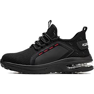 Rona Shoes Scarpe Antinfortunistiche Scarpe da Lavoro Antinfortunistiche Comode Leggere Comode Uomo Donna Luna Black EU 43