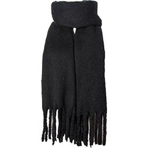 SoulQool Sciarpa lunga da donna invernale scialle sciarpe tinta unita avvolge lana filatura nappa coperta lunga stola regali da donna