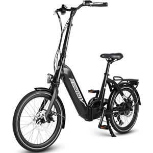 SPATIAL Bici Elettrica, 20'' Bici Elettrica Pieghevole, 40NM 250W Motore 36V Batteria, 7 Velocità, LCD Display, Uomo Donna Città Bicicletta Elettrica