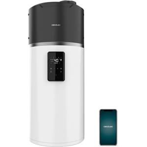 Cecotec Scaldabagno Elettrico 80L Verticale con Display Touch AeroThermal 80L. Energia Sostenibile, Basso Consumo, Touch Screen, Controllo APP, R290, Temp. Fino a 75ºC