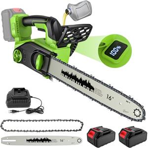 WIWOLER IERAKOR Motosega a Batteria, Motosega Elettrica Brushless 40 cm