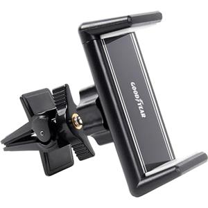 Goodyear Porta Cellulare Auto Gancio Metallo, Supporto Smartphone Bocchetta Aria 360°, Anti-Vibrazione e Surriscaldamento, Universale per Tutti i Modelli, Custodie Spesse, Silicone Antigraffio
