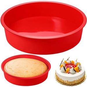 Bangbobi Set di 2 Stampi da Forno in Silicone Rotondi, 21,5 cm, Antiaderenti, Resistenti al Calore, Lavabili in Lavastoviglie, per Torte e Dolci