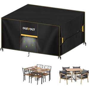 OLEVOLT Copertura Tavolo Esterno 160x80x74cm Telo Copritavolo da Esterno