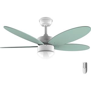 Cecotec Ventilatore da soffitto con luce EnergySilence Aero 4260 Mint. 40 W, motore DC, diametro 42" con 5 pale reversibili, luce LED, telecomando, timer, 6 velocità