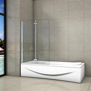 AICA ITALY Aica box doccia 120x140cm sopravasca parete per vasca mobile 180°6mm Vetro