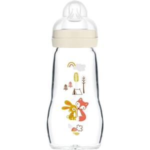 MAM Biberon Feel Good 260 ml, Con Tettarella Misura 2, Da 2+ mesi, Neutro