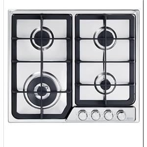 De'Longhi PFI 46 GH Linea Professional - Piano Cottura a Gas da 60 cm, N°4 Fuochi, Acciaio Inox