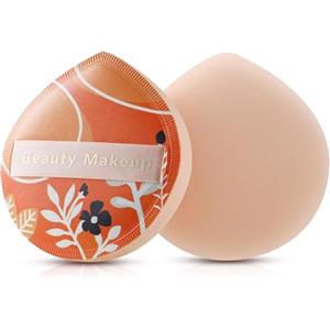 FVION Piumini da Cipria 2 Pezzi, Spugnetta Cipria Powder Puff, Grande Soffio di Cipria Del Viso per Uso Asciutto e Bagnato, Beauty Blender Spugnette per Cipria, Fondotinta, Contouring (Giallo)
