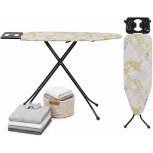 COGLIANESE CASA & RICAMBI Asse da Stiro Regolabile e Richiudibile con Supporto Ferro e Stabile | Copriasse di alta qualità lavabile, salvaspazio, 8 altezze 73-93 cm, piano 110 x 38 cm, struttura in ferro Ø25 mm (Giallo)