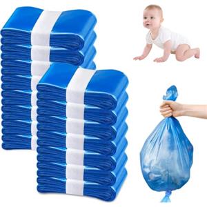CUBTEM 15 pezzi Ricarica Mangiapannolini, 4,5M Sacchetti Mangiapannolini Antiodore Inodore Addensata, Ricarica Mangiapannolini Compatibile Con Tutti i Secchi per Pannolini, Con Twist & Click