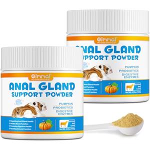Onznoz Ghiandola Anale Del Cane In Polvere 120G, Integratore Di Fibre Per La Ghiandola Anale In Polvere, Integratore Di Fibre In Polvere Arricchito Con Cetriolo, Probiotici Ed Enzimi Digestivi