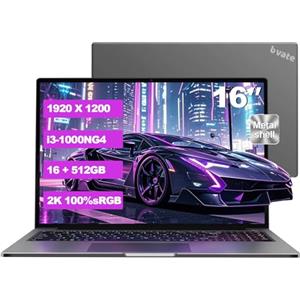 bvate PC Portatile Gaming 16" Core i3 16GB RAM SSD Espandibile Argento Grigio