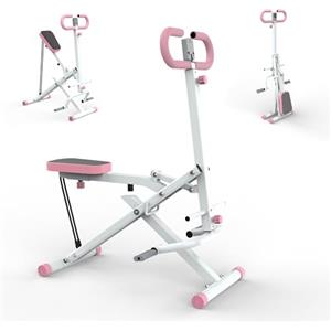 Fahuac Macchina per squat e vogatore pieghevole con monitor LCD per gambe e glutei, allenamento per tutto il corpo per la casa