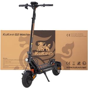 KuKirin G2 Master Monopattino Elettrico Pieghevole per Adulti, Velocità massima 25 km/h, Gomme tubeless 10 pollici, Doppia sospensione, Freni a disco, Monopattino cittadino