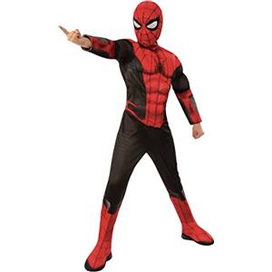 Rubie's - Costume ufficiale di Spider-Man No Way Home, lussuoso, per bambini, colore: rosso e nero, costume a tema supereroi per bambini, taglia S
