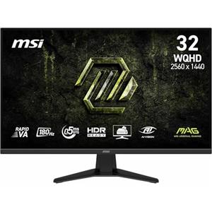 msi MAG 325QFA E18V Monitor Gaming 32" WQHD, 2560x1440 Rapid VA, 180 Hz, 0,5 ms (GtG), HDR Ready, Eye Care, HDMI 2.0b, DP 1.4a, Design Frameless, Inclinabile, VESA Mount