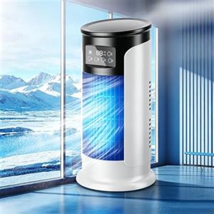 Generico Mini raffrescatore d'aria portatile USB,Ventilatore evaporativo 3 in 1 con display digitale a LED,6 velocità, timer di 6 ore, ventilatore da tavolo compatto e silenzioso per camera da letto, ufficio