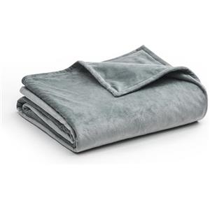 YnM Fuzzy - Copripiumino per coperte ponderate (122 x 183 cm), stampa grigio scuro
