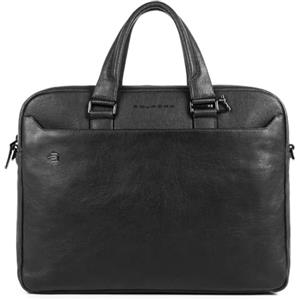 PIQUADRO - Borsa da Lavoro - Porta PC 15,6 - Due scomparti - In Pelle - Uomo