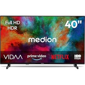 MEDION TV Full HD 100,3 cm (40 pollici) (Smart TV, HDR, VIDAA Store, Netflix, Prime Video, Disney+, DAZN, HbbTV, PVR, Bluetooth), MD 840101