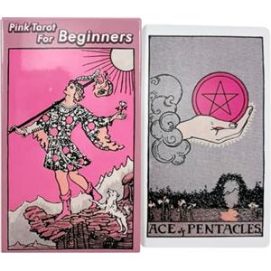 DSOPV Tarocchi Gioco da tavolo, 78 carte rosa tarocchi per principianti, mazzo da tavolo rosa dei tarocchi Werther rosa