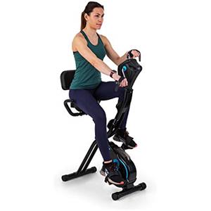 Capital Sports Azura Cyclette, Bici Pieghevole per Casa, Cyclette Pieghevole per Uomo e Donna, Cyclette da Camera Professionale con Porta Smartphone&Tablet, Mini Cyclette per Cardio con Display LCD