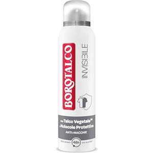 Borotalco, Deodorante Spray Invisibile Grigio, Formula Senza Alcool con Talco Effetto Barriera, Cattura e Non Trasferisce Aloni, 48h di Efficacia, Profumo Classico - 1 Flacone da 150 ml