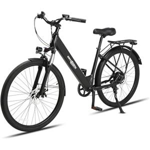 Oryxearth E-Bike - Bicicletta elettrica da città Pedelec da 250 W, motore 25 km/h, 7 marce, con sensore di coppia, per adulti, da trekking, 80-100 km, batteria al litio da 10 Ah, per uomo e donna