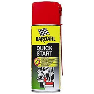 Bardahl - Quick Start - Spray Auto per Avviare Immediatamente Motori Diesel e Benzina, Protegge Propulsore e Batteria, Facilita l'Avvio del Motore, per Auto, Camion, Trattori, Motoseghe, 400 ml