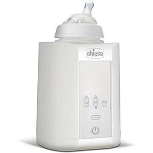 Chicco Scaldabiberon Neonato E Scalda Pappa, Con Tre Programmi, Spegnimento Automatico dopo un'ora, Mantiene il calore fino a un'ora, Bianco, ‎14 x 14 x 17.5 cm; 481 grammi