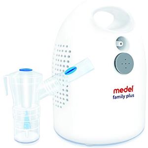 Medel 95143 Family Plus Apparecchio per Aerosolterapia a Compressore, Bianco