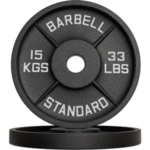 LIFERUN Dischi Palestra Set di 2, Pesi Bilanciere Olimpico 50 mm, Dischi Pesi Palestra Ghisa, Palestra e Home Gym, Pesi Bilanciere (2 x 15 kg)