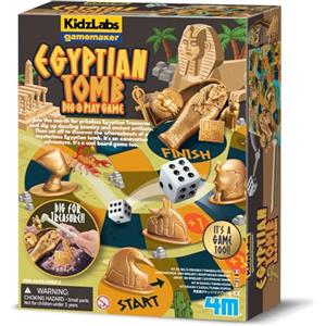 4M KidzLabs | Il Gioco degli Egizi, Attività di Scavo e Board Game Insieme | Kit Creativo ed Educativo, con Tesoro | Multicolore, dai 5 anni