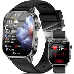 Marsyu 2026 Nuovo Smartwatch Uomo Donna ECG/Pressione Sanguigna/Sonno/Torcia LED