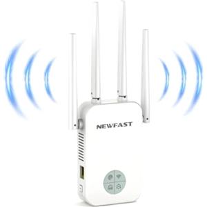 NEWFAST Ripetitore WiFi Potente per Casa, 1200Mbps WiFi Extender Dual Band