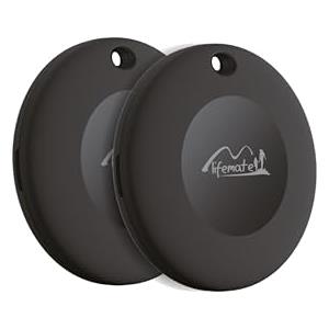Lifemate Life Tag 2-Pack Tracker Bluetooth Compatibile con Apple iOS, Funziona con App "Dov'è", Localizzatore per Chiavi, Portafogli e Zaini, Impermeabile IP67, Batteria Lunga Durata