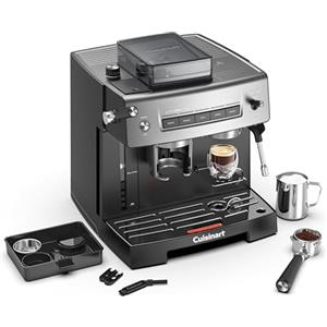 CUISINART® Macchina Espresso | Macina, Pressa, Prepara | Espresso, Americano, Cold Brew | Montalatte | 16 impostazioni | 20 bar | 2,2L | Grano a tazza | Lancia vapore | Portafiltro senza fondo