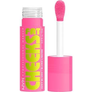 NYX Professional Makeup Fat Cheeks Juicy Blush, Blush Liquido Idratante, Colore Modulabile, Formula Vegana infusa con Peptidi, Olio di Lampone e Kiwi, Shade 04 Dragon Fruit Drip, 8 ml