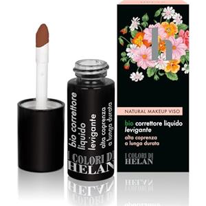 Helan I Colori di Helan - Bio Correttore Occhiaie e Viso Liquido Dark Effetto Fondotinta Coprente Professionale, Make Up con Vitamina E Burro di Karitè Olio di Jojoba, Trucchi Makeup Lunga Durata 9 ml